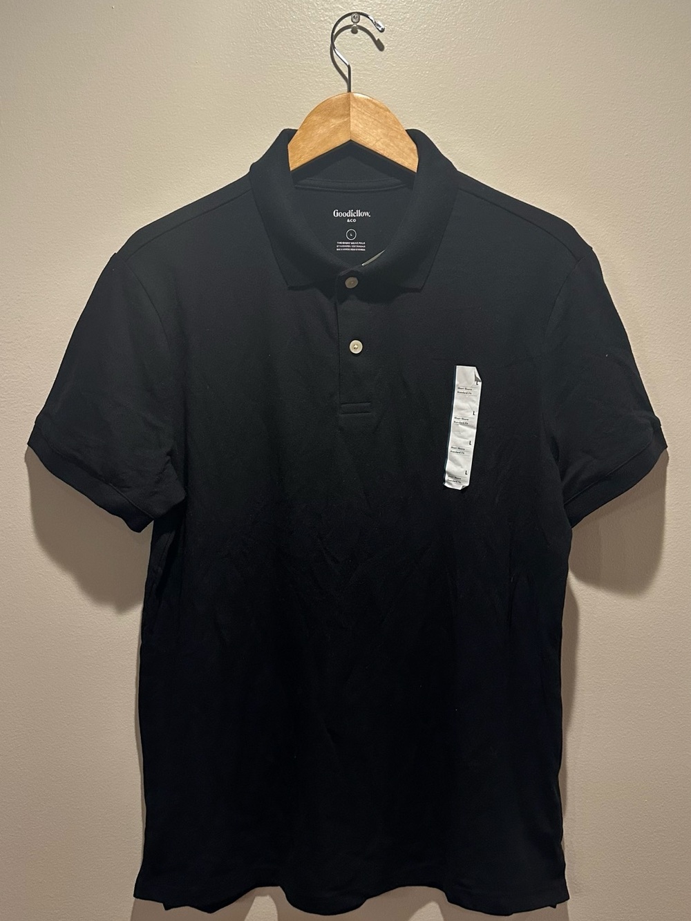 Goodfellow & Co Black Short-Sleeve Polo